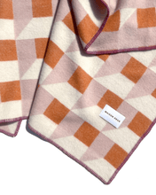 Load image into Gallery viewer, Maison Deux Cubics Blanket Pink Carrot