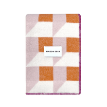 Load image into Gallery viewer, Maison Deux Cubics Blanket Pink Carrot