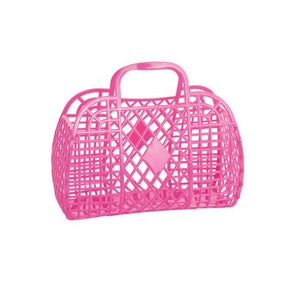 Sun Jellies Small Retro Basket Berry Pink