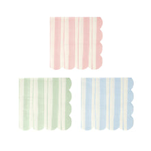 Load image into Gallery viewer, Ticking Stripe Small Napkins (Pack 16)