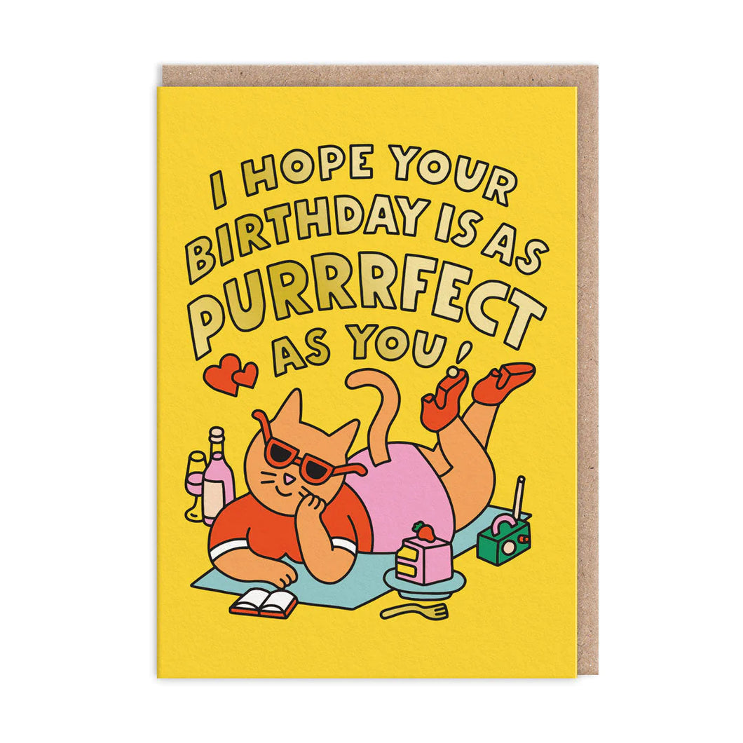 Purrfect As You Birthday Greeting Card