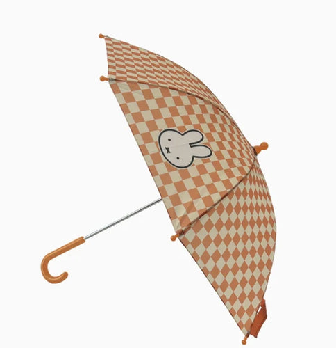 Miffy Umbrella Small - Caramel White Checkerboard