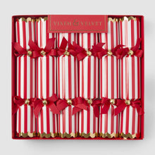 Load image into Gallery viewer, Candy Cane Red Stripe Crackers (Set of 6)