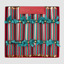Load image into Gallery viewer, Noel Stripe Emerald Crackers  (Set of 6)
