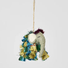 Load image into Gallery viewer, Shaggy Elephant Hanging Tree Decoration