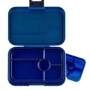 Yumbox Tapas 5 Compartment Monte Carlo Blue Clear Tray
