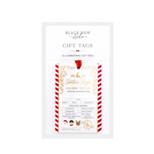 Santa's Sleigh Express Christmas Gift Tags (Set of 6)