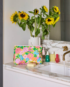 KIP & Co. Follow The Sun Quilted Cotton Toiletry Purse