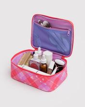 Load image into Gallery viewer, Baggu - Small Cosmetic Case Pink Star Plaid