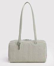 Load image into Gallery viewer, Baggu Nylon Bowler Bag Sage Stripe
