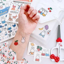 Load image into Gallery viewer, Miffy Temporary Tattoo Sticker Sheet – Water Transfer Decal
