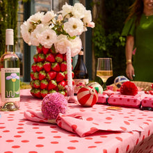 Load image into Gallery viewer, Kip&amp;Co Polkadot Pink Tablecloth Standard Rectangle
