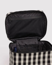 Load image into Gallery viewer, Baggu Large Cosmetic Case - Black and Cream Gingham