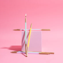 Load image into Gallery viewer, Gold Double Dipped Candles / Pastel (Pk 12)