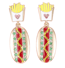 Load image into Gallery viewer, HOT DOG AND FRIES EARRINGS
