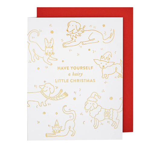 Hairy Little Christmas Card: Single Card