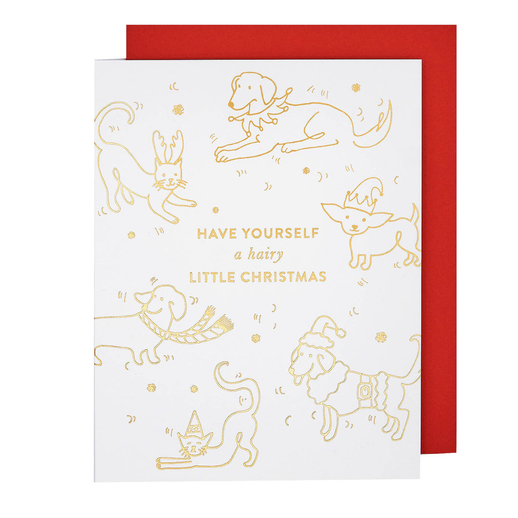 Hairy Little Christmas Card: Single Card