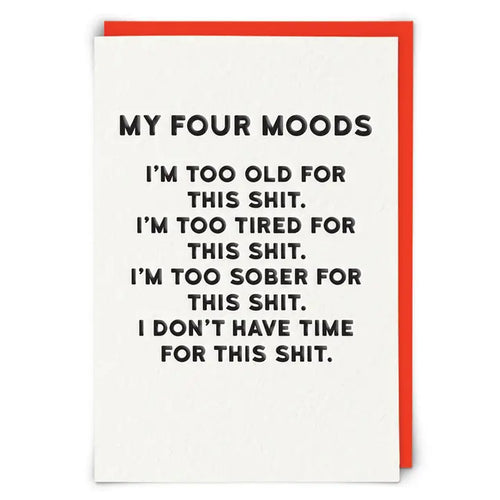 Four Moods Greetings Card