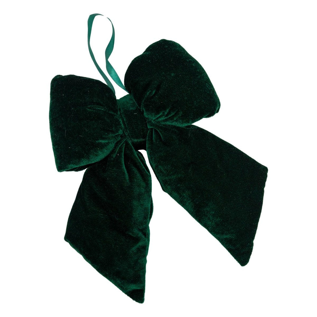 Emerald Velvet Hanging Bow