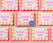 Load image into Gallery viewer, Coquette Letterpress Scallop Thank You Card Set (10)