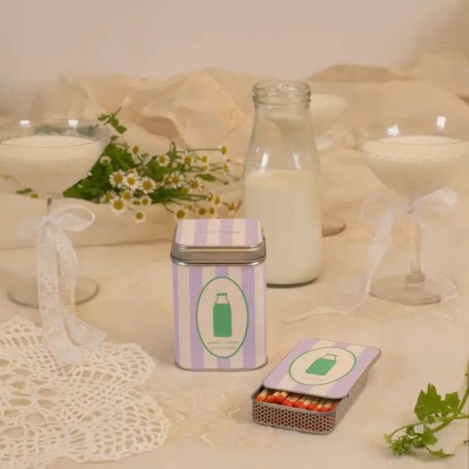 to:from 9AM Collection Milk Bottle Matchbox – Invite Me