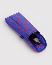 Load image into Gallery viewer, Baggu Puffy Glasses Sleeve - Mini Cobalt Happy