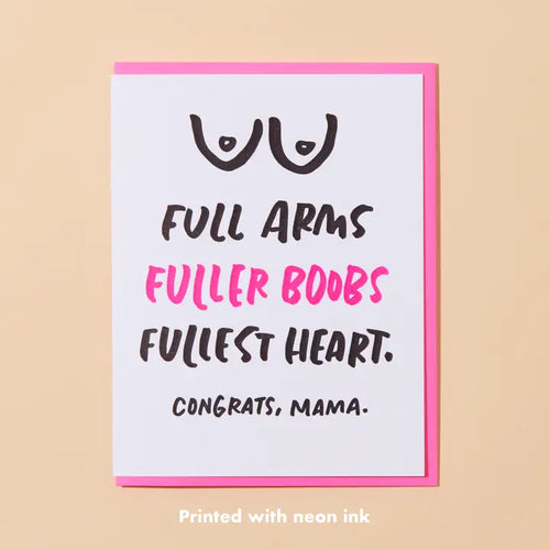 Fuller Boobs Baby Shower Card