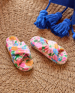 KIP & Co. Follow The Sun Quilted Velvet Slippers
