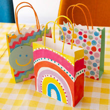 Load image into Gallery viewer, Colourful Wavy Paper Gift Bags | 8 Pack | Birthday | Party |