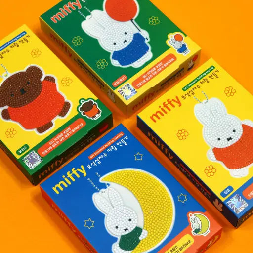 Miffy Diy Diamond Painting Keychain Kit Box