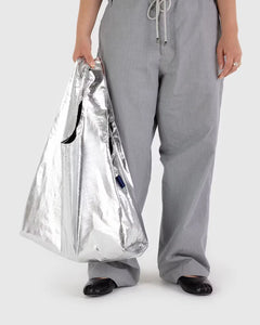 Baggu - Metallic Silver Standard Bag