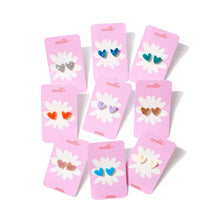 Load image into Gallery viewer, Emeldo Heart Studs // Cream