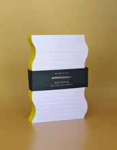 Load image into Gallery viewer, Wavy Shaped Notepad | Pink + Yellow Edge