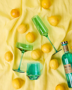 KIP & Co. Pistachio Crush Margarita Glass 2P