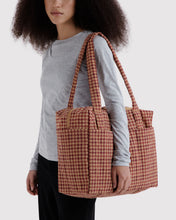 Load image into Gallery viewer, Baggu Small Cloud Carry-On Tan Houndstooth