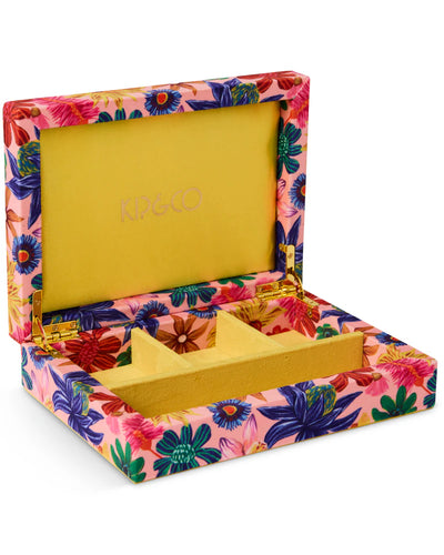 KIP & Co. Wild Flowers In Bloom Velvet Jewellery Box Small