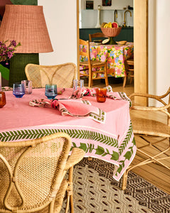 KIP & Co. Flower Chain Embroidered Standard Rectangle Tablecloth