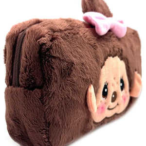 Monchhichi Chan Face Plush Cosmetic Bag