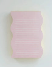 Load image into Gallery viewer, Wavy Shaped Notepad | Pink + Yellow Edge