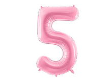 Load image into Gallery viewer, Bubblegum Pink Number Foil Balloon 86cm