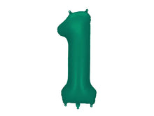 Load image into Gallery viewer, Bottle Green Number Foil Balloon 86cm