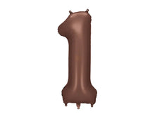 Load image into Gallery viewer, Mocha Number Foil Balloon 86cm