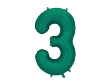 Load image into Gallery viewer, Bottle Green Number Foil Balloon 86cm