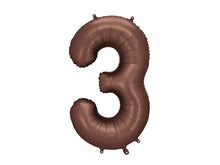 Load image into Gallery viewer, Mocha Number Foil Balloon 86cm