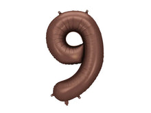 Load image into Gallery viewer, Mocha Number Foil Balloon 86cm