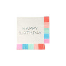 Load image into Gallery viewer, Birthday Fringe Small Napkins (Pack 16)