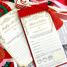 Load image into Gallery viewer, Letter To Santa Receipt Christmas Gift Tag