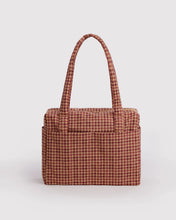 Load image into Gallery viewer, Baggu Small Cloud Carry-On Tan Houndstooth