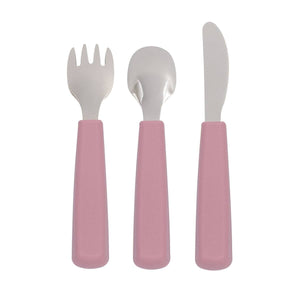 Toddler Feedie® Cutlery Set - Dusty Rose