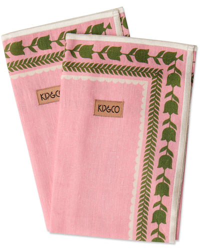 KIP & Co. Flower Chain Embroidered 4P Napkin Set
